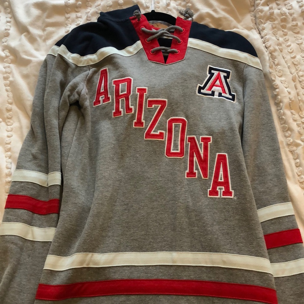 RARE University of Arizona Wildcats Hockey Jersey Style Sweatshirt
